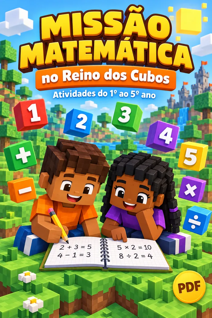 Capa do Missão Matemática no Reino dos Cubos
